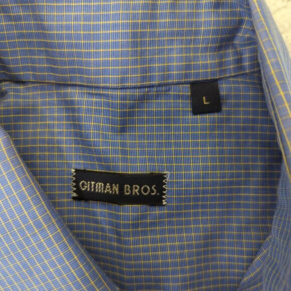 Vintage Gitman Bros Short Sleeve Button-down Shirt Oxford Men's Large Blue USA - Picture 7 of 8